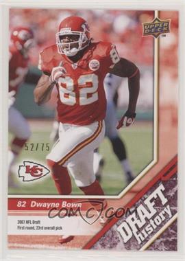 2009 Upper Deck Draft Edition - [Base] - Burgundy #192 - Draft History - Dwayne Bowe /75