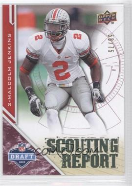 2009 Upper Deck Draft Edition - [Base] - Burgundy #227 - Scouting Report - Malcolm Jenkins /75