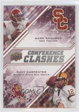 2009 Upper Deck Draft Edition - [Base] - Burgundy #268 - Conference Clashes - Mark Sanchez, Rudy Carpenter /75
