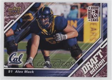 2009 Upper Deck Draft Edition - [Base] - Burgundy #38 - Alex Mack /75