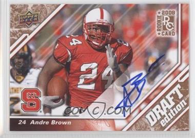 2009 Upper Deck Draft Edition - [Base] - Copper Autographs #130 - Andre Brown /50