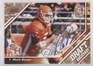 2009 Upper Deck Draft Edition - [Base] - Copper Autographs #143 - Rhett Bomar /50