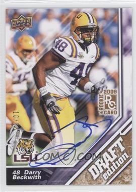 2009 Upper Deck Draft Edition - [Base] - Copper Autographs #59 - Darry Beckwith /50
