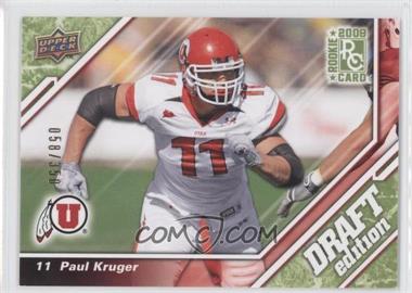 2009 Upper Deck Draft Edition - [Base] - Green #83 - Paul Kruger /350