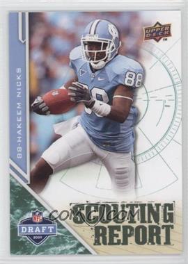 2009 Upper Deck Draft Edition - [Base] - Retail Dark Green #221 - Scouting Report - Hakeem Nicks