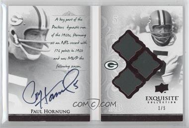 2009 Upper Deck Exquisite Collection - Auto-Biography Signatures Booklet - Red #AB-PH - Paul Hornung /5