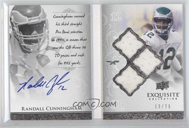 2009 Upper Deck Exquisite Collection - Auto-Biography Signatures Booklet #AB-RC - Randall Cunningham /75