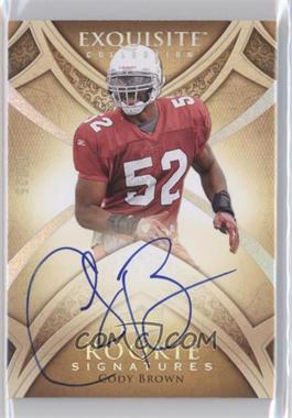 2009 Upper Deck Exquisite Collection - [Base] - Silver Holofoil #145 - Rookie Signatures - Cody Brown /25