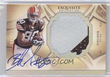 2009 Upper Deck Exquisite Collection - [Base] - Silver Holofoil #163 - Rookie Signature Patch - Brian Robiskie /99