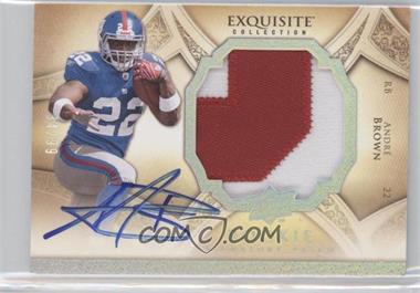 2009 Upper Deck Exquisite Collection - [Base] - Silver Holofoil #180 - Rookie Signature Patch - Andre Brown /99