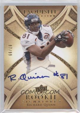 2009 Upper Deck Exquisite Collection - [Base] #123 - Rookie Signatures - Richard Quinn /99