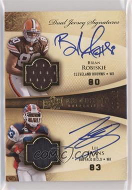 2009 Upper Deck Exquisite Collection - Dual Jersey Signatures #SDJ-RL - Lee Evans, Brian Robiskie /15