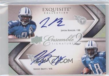 2009 Upper Deck Exquisite Collection - Ensemble 2 Signatures #2S-RB - Kenny Britt, Javon Ringer /50