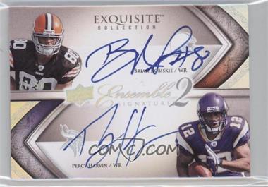 2009 Upper Deck Exquisite Collection - Ensemble 2 Signatures #2S-RH - Brian Robiskie, Percy Harvin /50