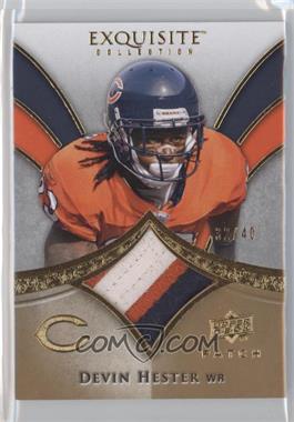 2009 Upper Deck Exquisite Collection - Patch - Gold #P-DH - Devin Hester /40