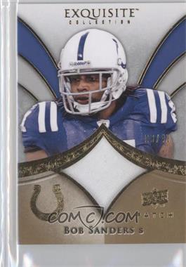 2009 Upper Deck Exquisite Collection - Patch - Gold #P-SA - Bob Sanders /40