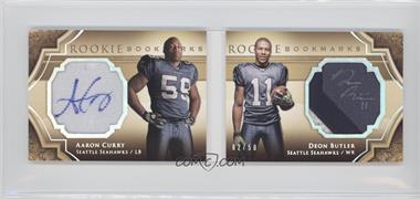 2009 Upper Deck Exquisite Collection - Rookie Bookmarks - Gold #BM-BC - Aaron Curry, Deon Butler /50