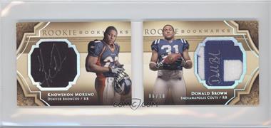 2009 Upper Deck Exquisite Collection - Rookie Bookmarks - Gold #BM-BM - Knowshon Moreno, Donald Brown /10