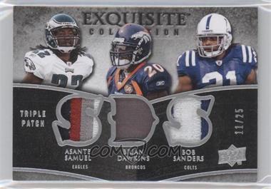 2009 Upper Deck Exquisite Collection - Triple Patch #TP-DSS - Bob Sanders, Asante Samuel, Brian Dawkins /25