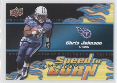 2009 Upper Deck First Edition - Speed to Burn #SB-3 - Chris Johnson