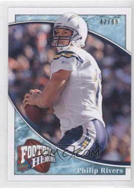 2009 Upper Deck Football Heroes - [Base] - Blue #62 - Philip Rivers /99