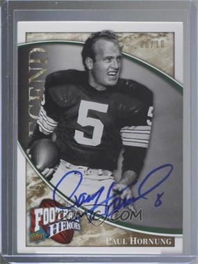 2009 Upper Deck Football Heroes - [Base] - Gold Autographs #203 - Legend - Paul Hornung /10