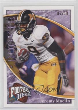 2009 Upper Deck Football Heroes - [Base] - Purple #105 - Jeremy Maclin /10