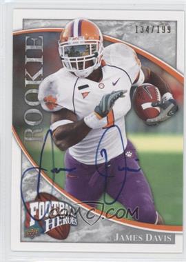 2009 Upper Deck Football Heroes - [Base] - Silver Autographs #131 - James Davis /199