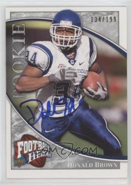 2009 Upper Deck Football Heroes - [Base] - Silver Autographs #152 - Donald Brown /199