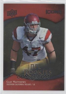 2009 Upper Deck Icons - [Base] - Silver Board #123 - NFL Rookies - Clay Matthews /99