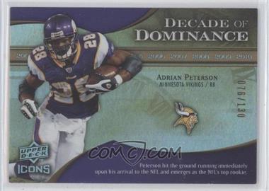 2009 Upper Deck Icons - Decade of Dominance - Gold #DD-AP - Adrian Peterson /130