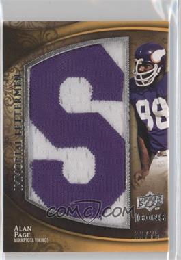 2009 Upper Deck Icons - Immortal Lettermen #IL-AP - Alan Page /75