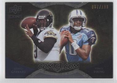 2009 Upper Deck Icons - NFL Reflections - Gold #RF-GY - Vince Young, David Garrard /199