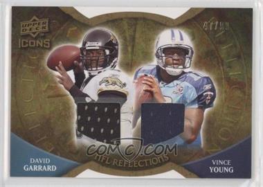 2009 Upper Deck Icons - NFL Reflections - Jerseys #RF-GY - Vince Young, David Garrard /99