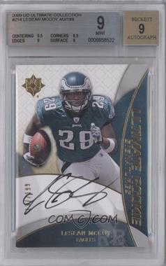 2009 Upper Deck Ultimate Collection - [Base] #214 - Ultimate Rookie Signatures - LeSean McCoy /199 [BGS 9 MINT]