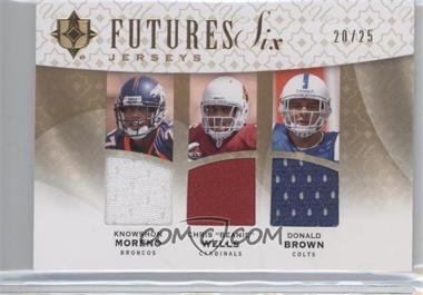 2009 Upper Deck Ultimate Collection - Ultimate Futures Six Jerseys - Gold #F6J-9 - Knowshon Moreno, Chris "Beanie" Wells, Donald Brown, Darrius Heyward-Bey, Michael Crabtree, Percy Harvin /25