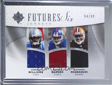 2009 Upper Deck Ultimate Collection - Ultimate Futures Six Jerseys #F6J-12 - Derrick Williams, Ramses Barden, Mohamed Massaquoi, Brian Robiskie, Percy Harvin, Michael Crabtree /99 [EX to NM]