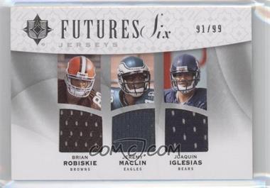 2009 Upper Deck Ultimate Collection - Ultimate Futures Six Jerseys #F6J-13 - Brian Robiskie, Jeremy Maclin, Juaquin Iglesias, Darrius Heyward-Bey, Mike Wallace, Patrick Turner /99