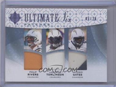 2009 Upper Deck Ultimate Collection - Ultimate Six - Patches #6J-14 - Philip Rivers, LaDainian Tomlinson, Antonio Gates, JaMarcus Russell, Darren McFadden, Darrius Heyward-Bey /20