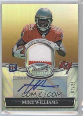 2010 Bowman Sterling - Autograph Relics - Gold Refractor #BSAR-MW - Mike Williams /25