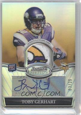 2010 Bowman Sterling - Autograph Relics - Gold Refractor #BSAR-TG - Toby Gerhart /25