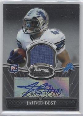 2010 Bowman Sterling - Autograph Relics #BSAR-JB - Jahvid Best