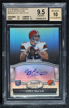 2010 Bowman Sterling - Autographs - Black Refractor #BSA-CM - Colt McCoy /50 [BGS 9.5 GEM MINT]