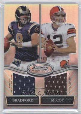 2010 Bowman Sterling - Box Topper Dual Relic - Refractor #BSDR-BMC - Sam Bradford, Colt McCoy /69