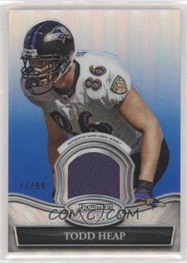 2010 Bowman Sterling - Relics - Blue Refractor #BSR-THE - Todd Heap /99