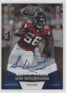 2010 Certified - [Base] - Mirror Blue Signatures #260 - New Generation - Sean Weatherspoon /50
