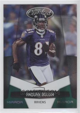 2010 Certified - [Base] - Mirror Emerald #10 - Anquan Boldin /5