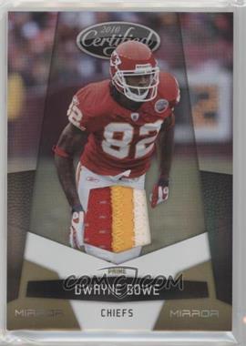 2010 Certified - [Base] - Mirror Gold Materials Prime #72 - Dwayne Bowe /50