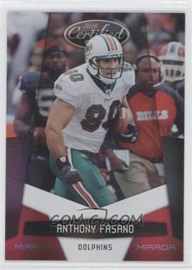 2010 Certified - [Base] - Mirror Red #80 - Anthony Fasano /250