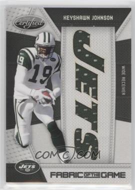 2010 Certified - Fabric of the Game - Die-Cut Team Name #94 - Keyshawn Johnson /25